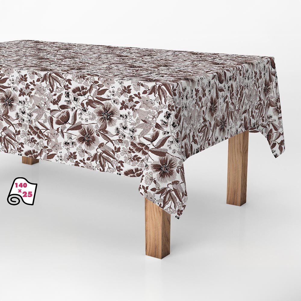 Rollo mantel antimanchas flores modern 140x25m exma