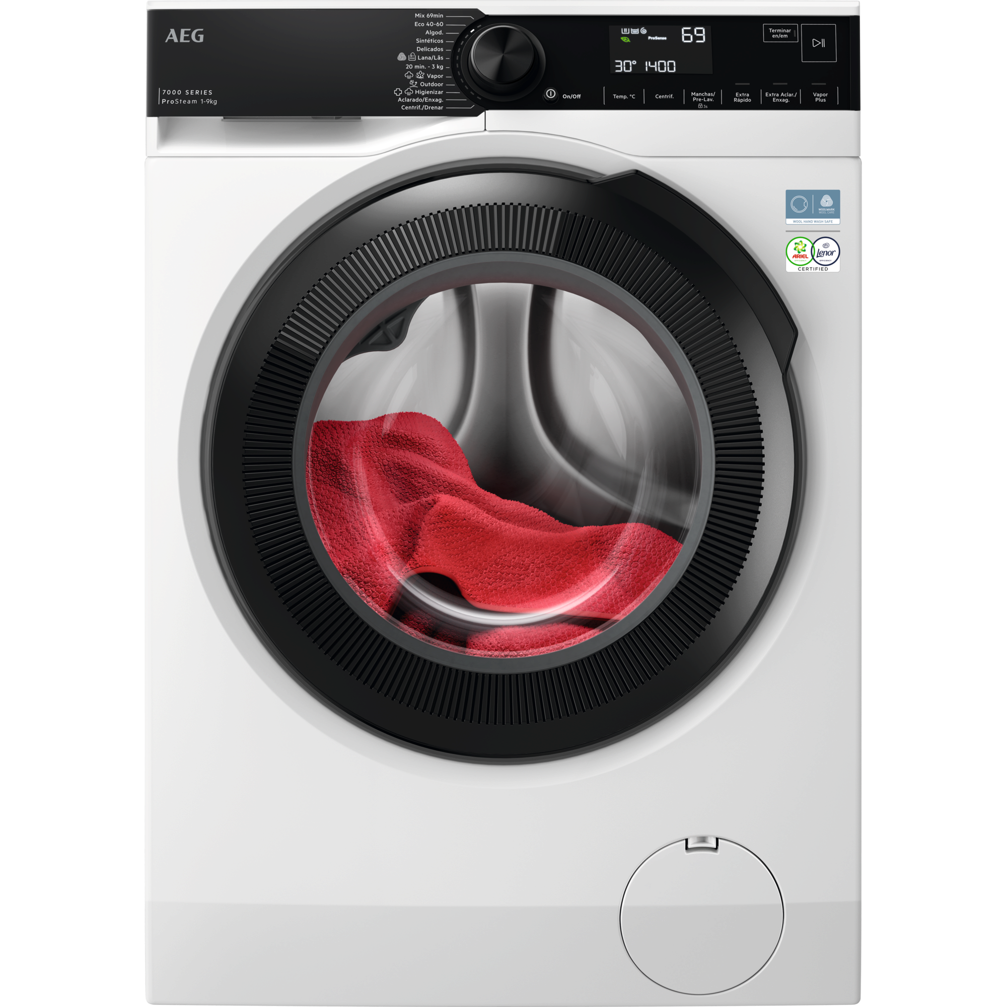 AEG - Lavadora de libre instalación Serie 7000 ProSteam de 9.0 kg - LFR7394N4B