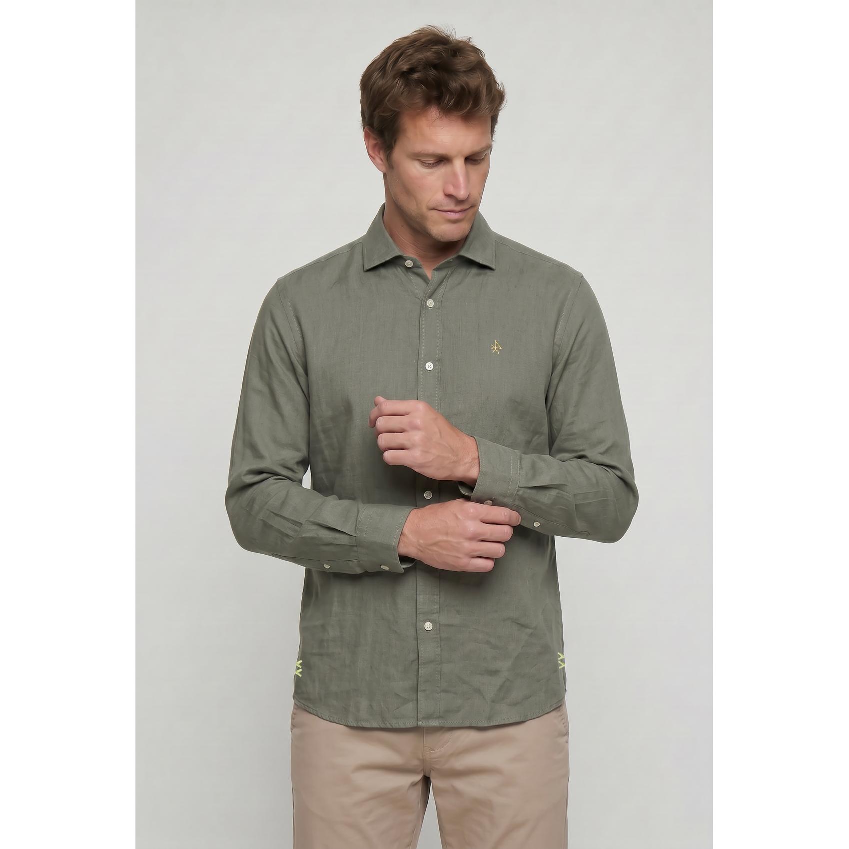 Camisa lino Valecuatro kaki