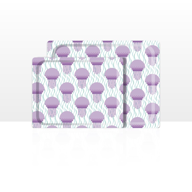 DON HIERRO - Set de 2 bandejas de servir, 42 x 29 cm y 48 x 37 cm, aptas para lavavajillas.-