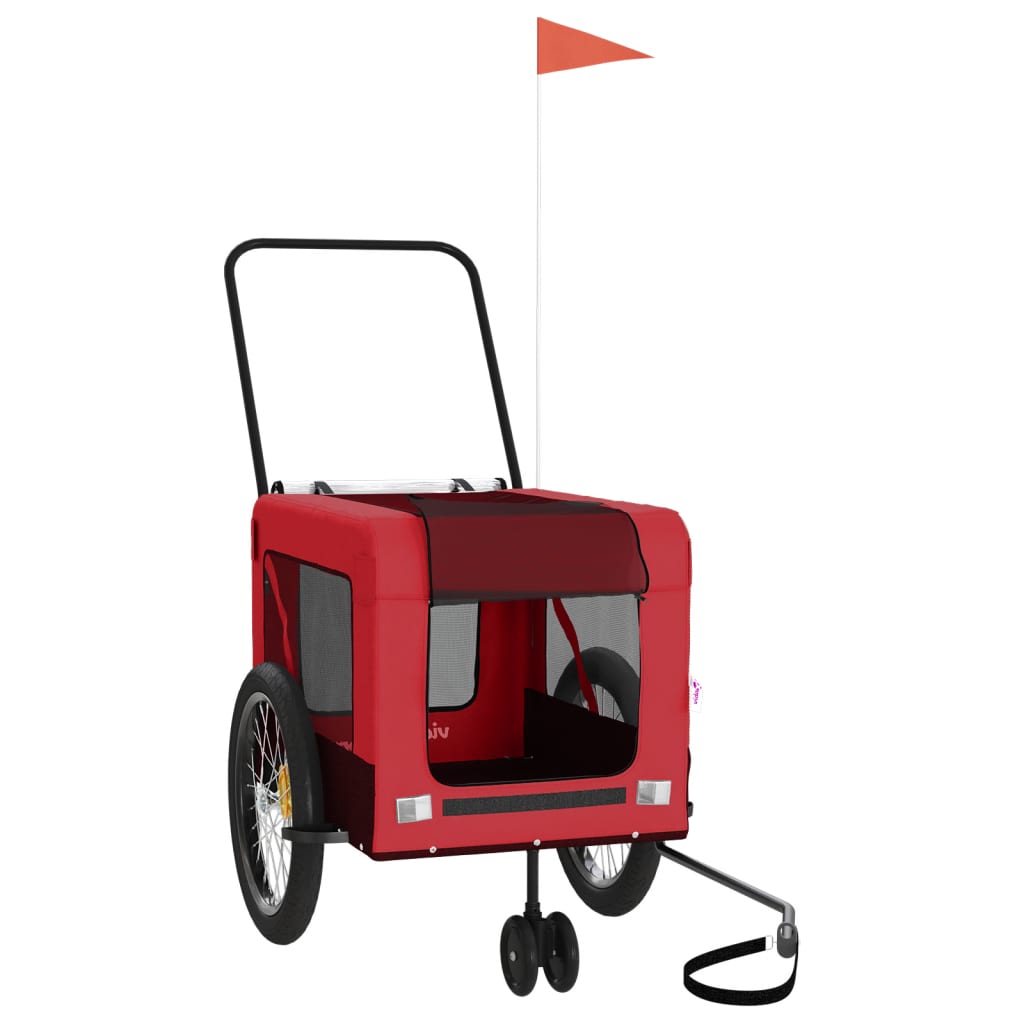 vidaXL Remolque de bicicleta mascotas hierro tela Oxford 135 x 68.5 x 73.5 cm Multicolor