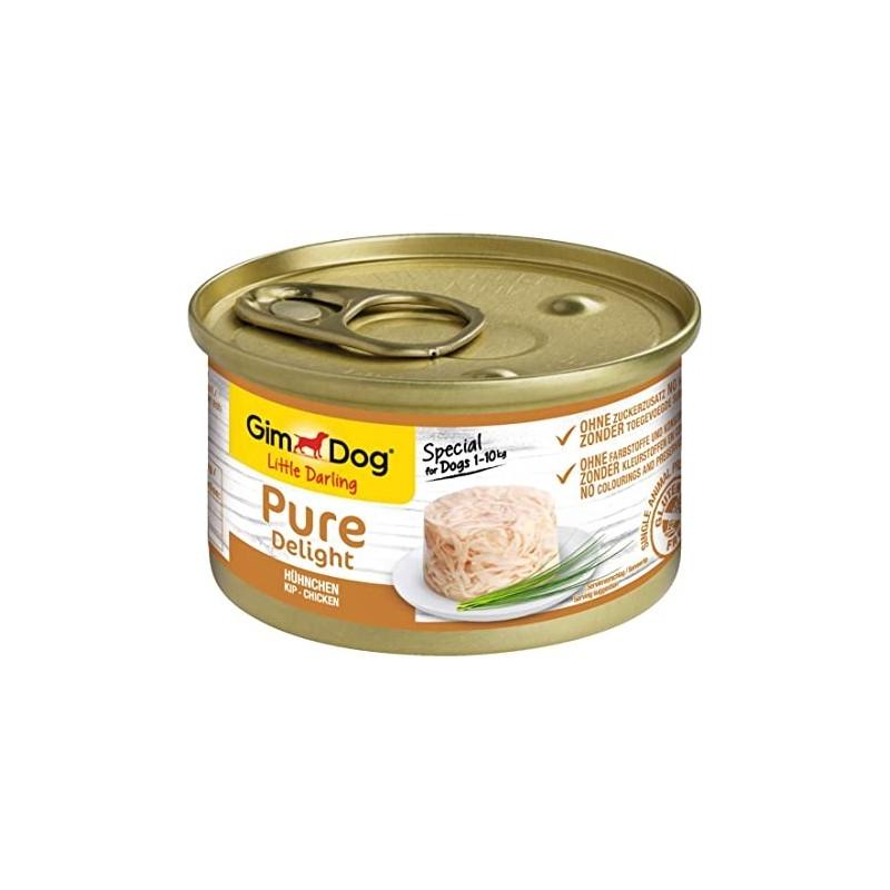 Lata Perros Gimdog Pure Pollo, 85Gr. Alimento humedo