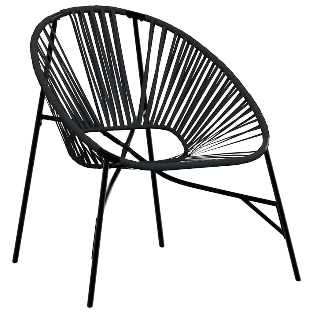 vidaXL Silla de jardín con forma de huevo de ratán sintético
