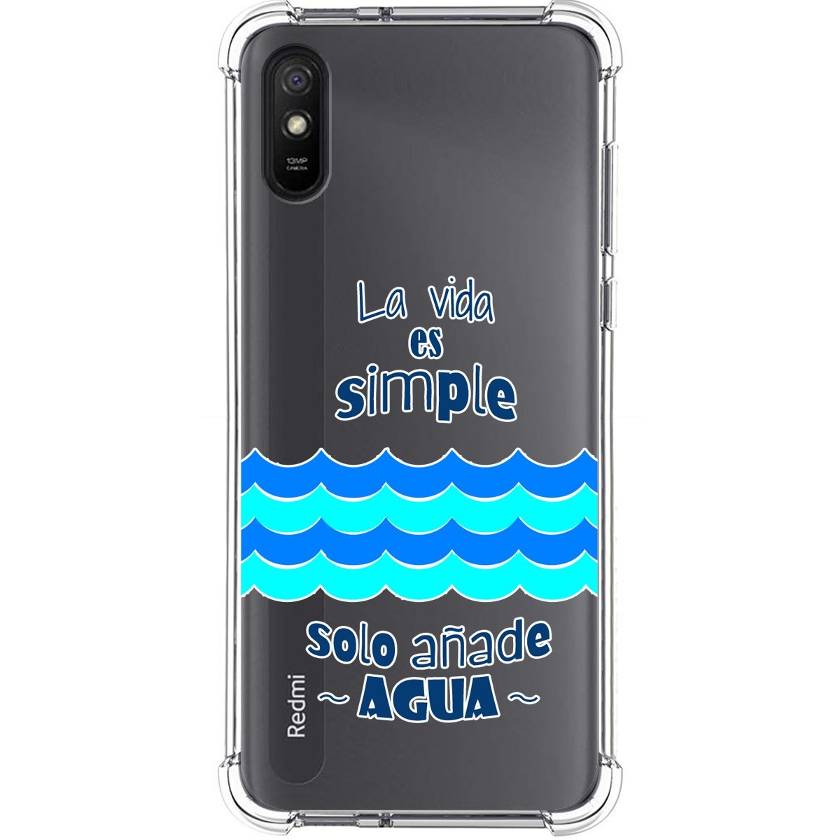 Tumundosmartphone Funda Silicona Antigolpes para Xiaomi Redmi 9A / 9AT diseño Agua Dibujos
