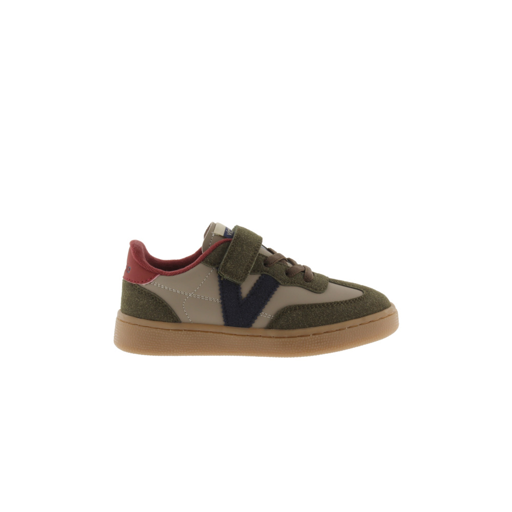 Victoria Oslo Zapatillas de efecto piel con piezas de color y suela caramelo 1256110