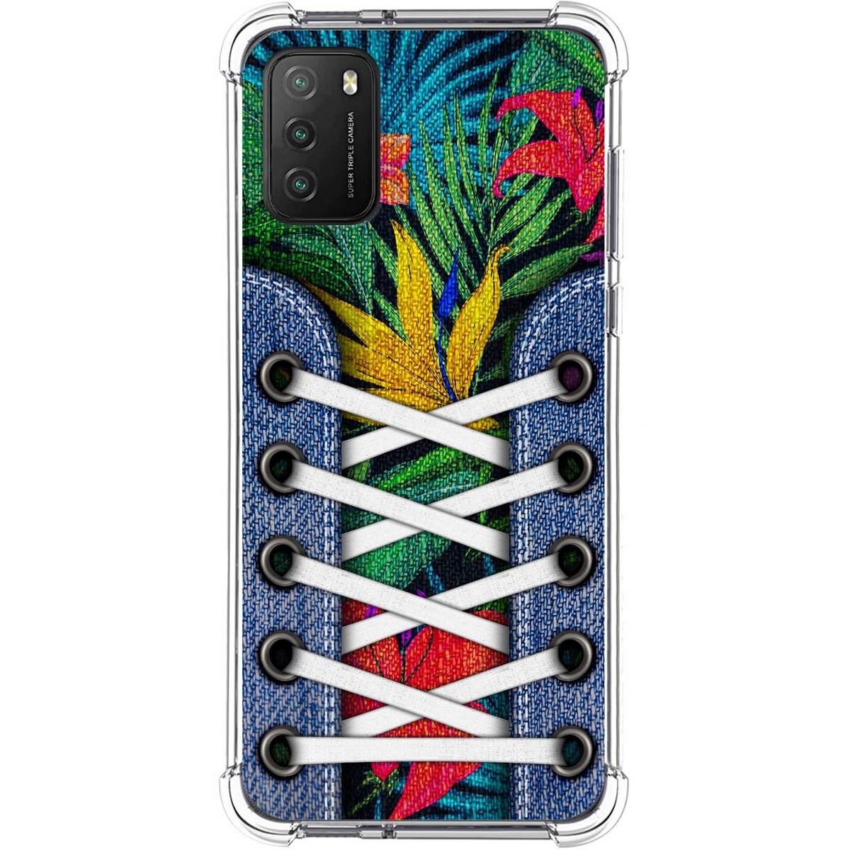 Tumundosmartphone Funda Silicona Antigolpes para Xiaomi POCO M3 / Redmi 9T diseño Zapatillas 12 Dibujos