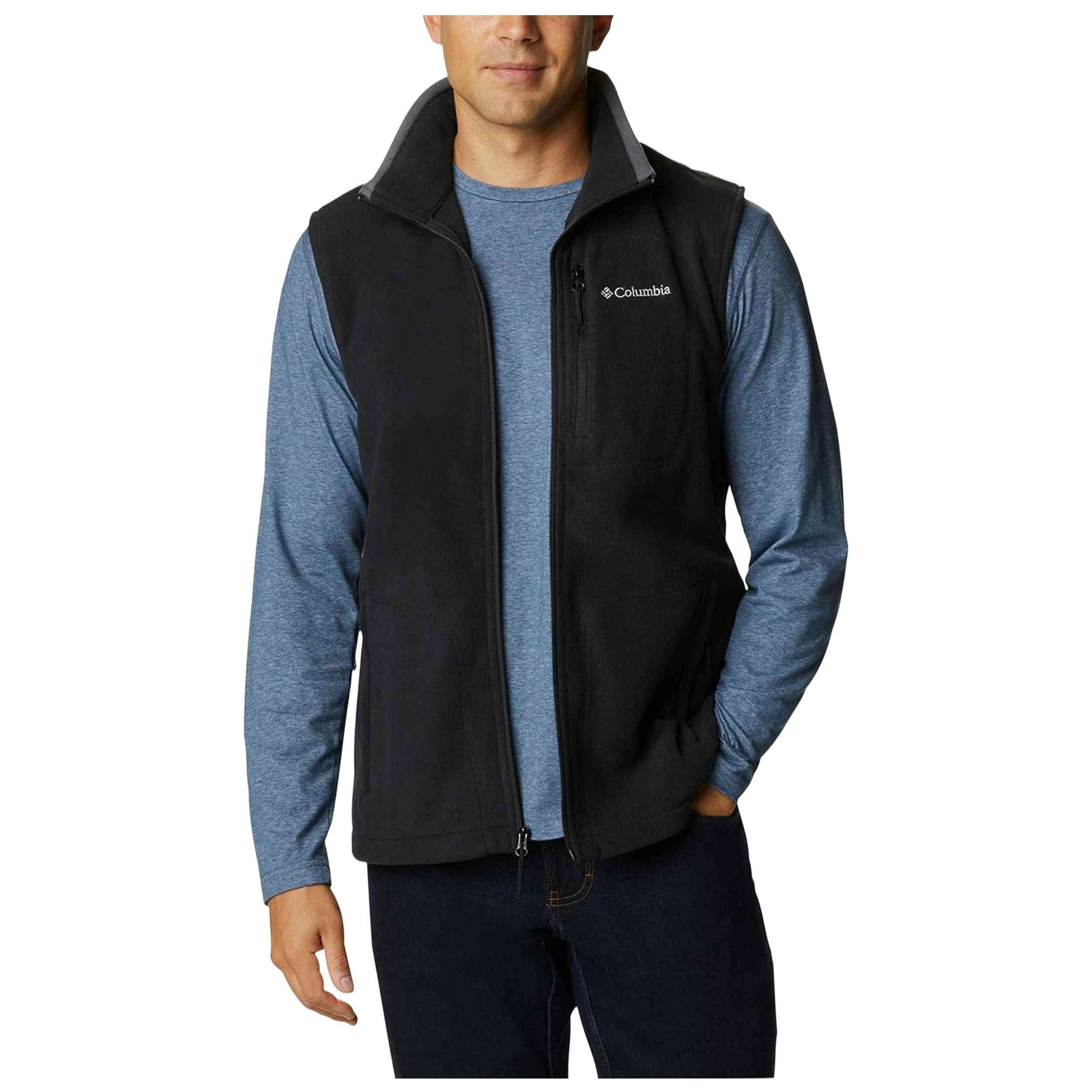 Chaleco Columbia modelo Chaleco Columbia Fast Trek negro puro para Hombre en color Negro