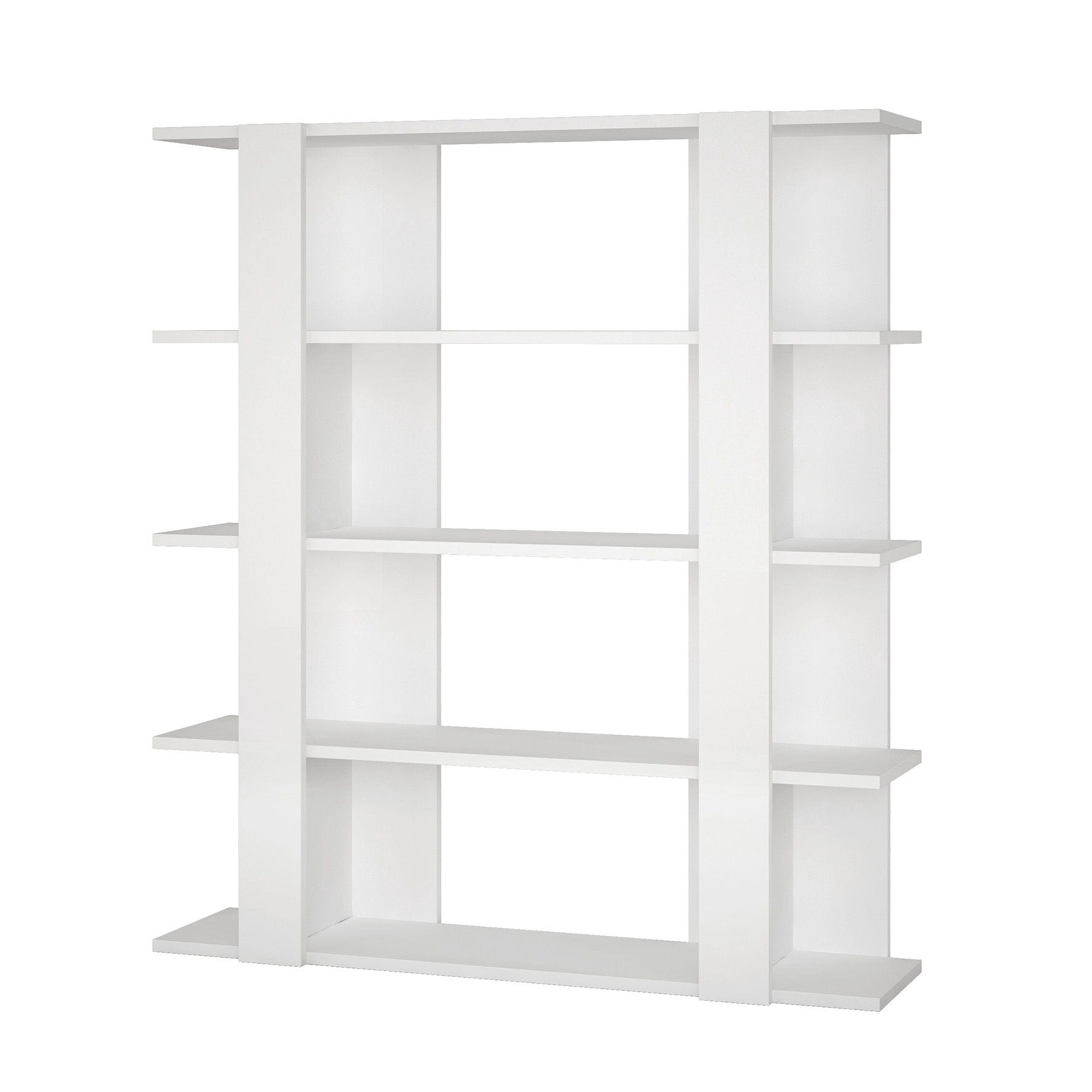 Estantería con 4 huecos. Color Blanco. (Alto 122 cm/Ancho 110 cm/Fondo 29 cm)