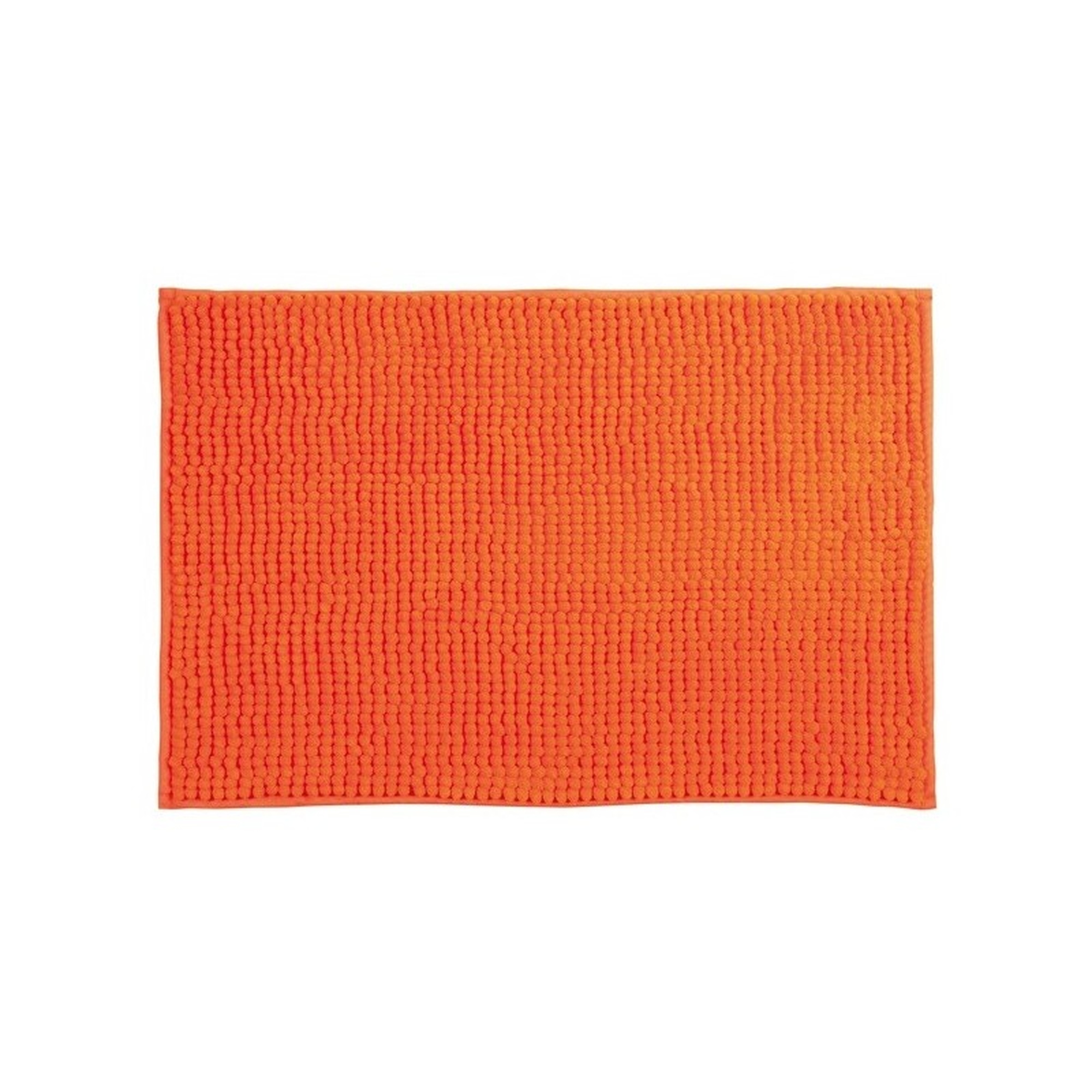 MSV Alfombra de Baño Chenille Naranja 50x80 Cm - Suave y Lavable