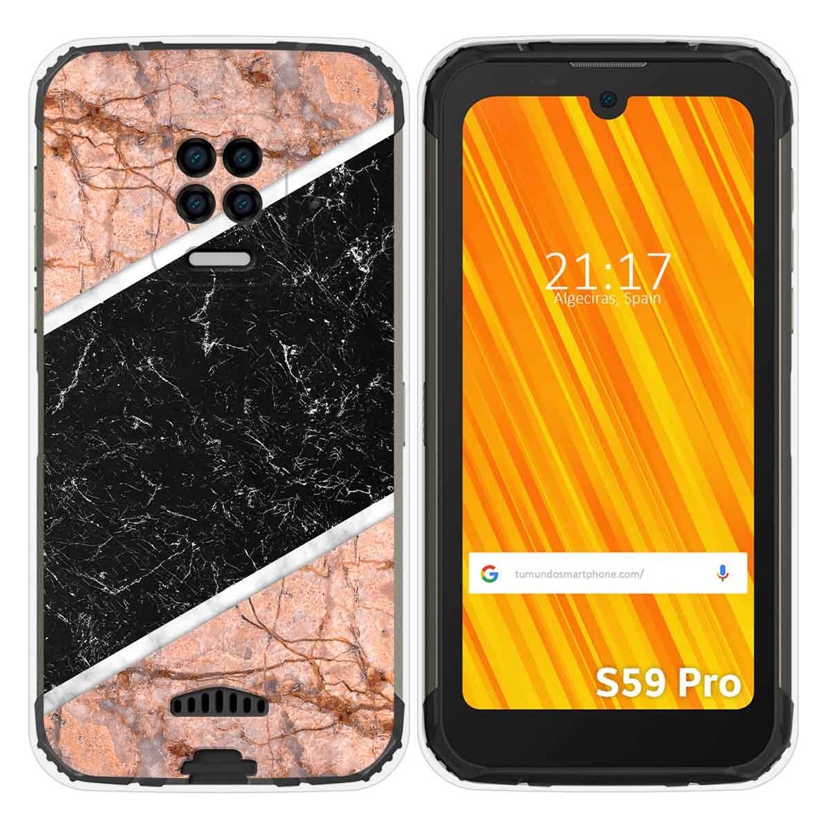 Tumundosmartphone Funda Gel Tpu para Doogee S59 Pro diseño Mármol 07 Dibujos