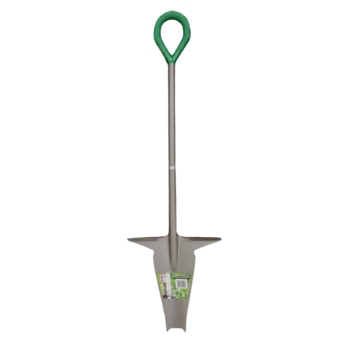 STARLYF Pala multiuso de jardín Profesional Root Digger, Mango de Hoja Trapezoidal, Dientes laterales afilados, Mango 360º, Liviana, Diseño único