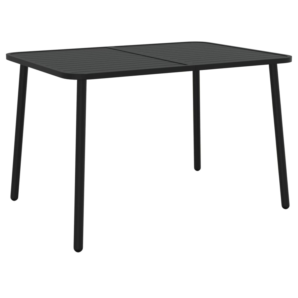 vidaXL Mesa de jardín acero gris antracita 110x80x71 cm