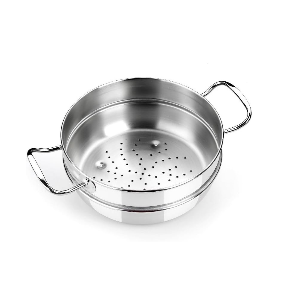 Bra - Escurridera Profesional, De 20 a 24 cm, Acero Inoxidable, Colar Líquido, Filtrar Caldo, Apta Lavavajillas, Acabado Pulido Brillante