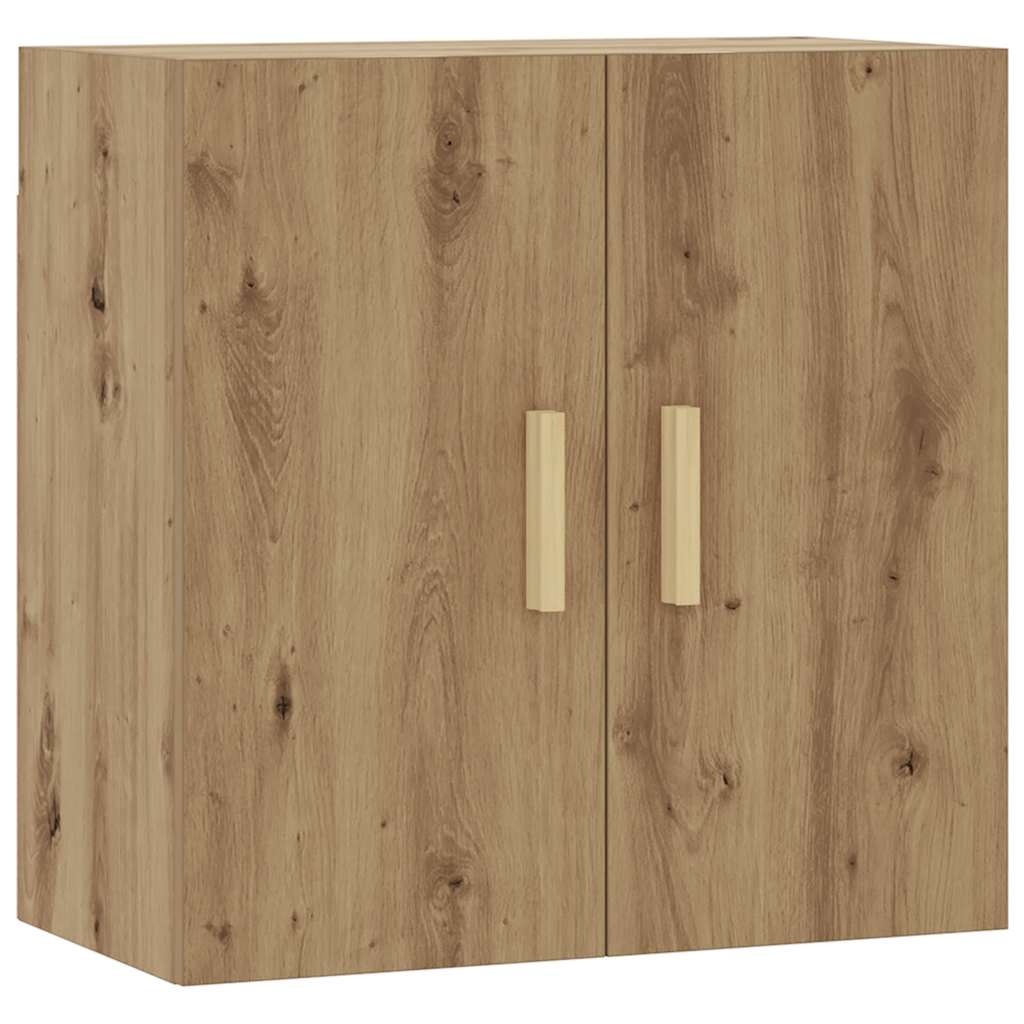 vidaXL Armario de pared madera contrachapada 60x30x60 cm en color Gris hormigón/Roble artisan/Blanco y más | almacenamiento funcional diseño moderno para baño dormitorio sala