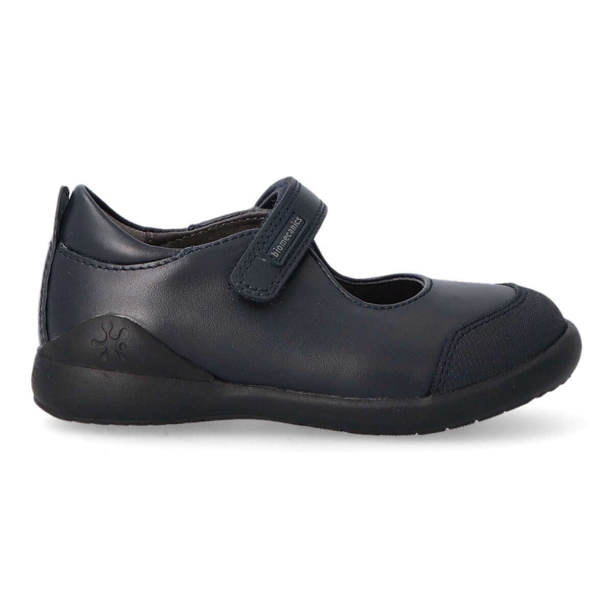 Biomecanics - Zapato colegial mercedita niña BIO 181121 de piel napa con cierre de velcro, puntera y talón reforzados, plantilla antibacteriana acolchada extraíble