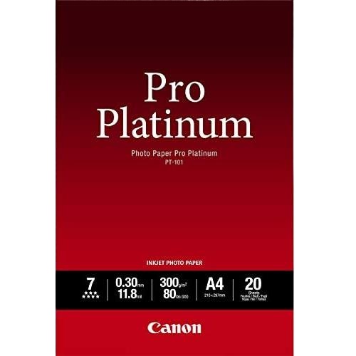 Canon consumable photo paper pro platinum pt-101 a2 20 sheets