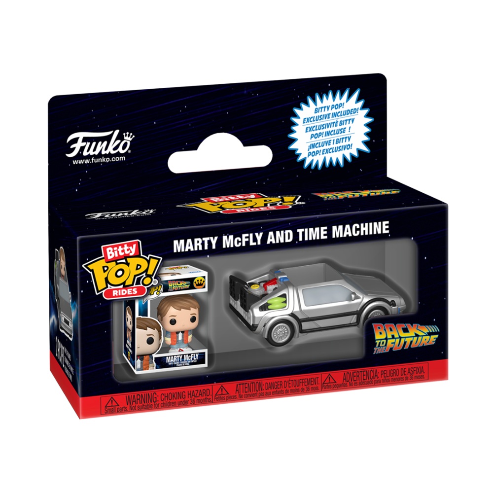 FUNKO BITTY POP! RIDES: REGRESO AL FUTURO - MARTY MCFLY CON MÁQUINA DEL TIEMPO, 85521, TIENDA CON LICENCIA OFICIAL, CINE