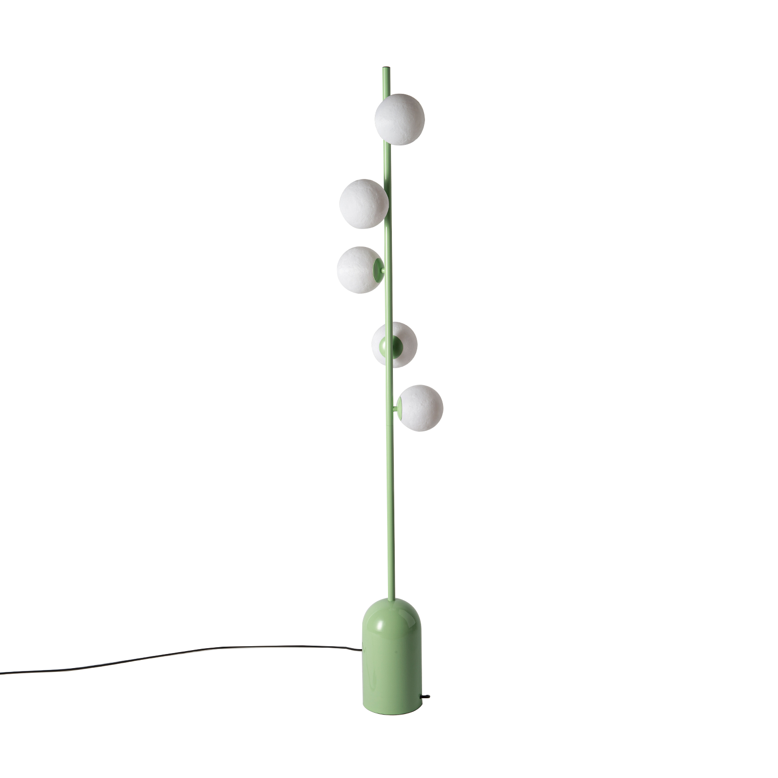 ALPINALUZ Lámpara de pie nórdica de diseño moderno en metal con 5 esferas 3D, casquillo G9 LED máx. 9W "LAMIA"