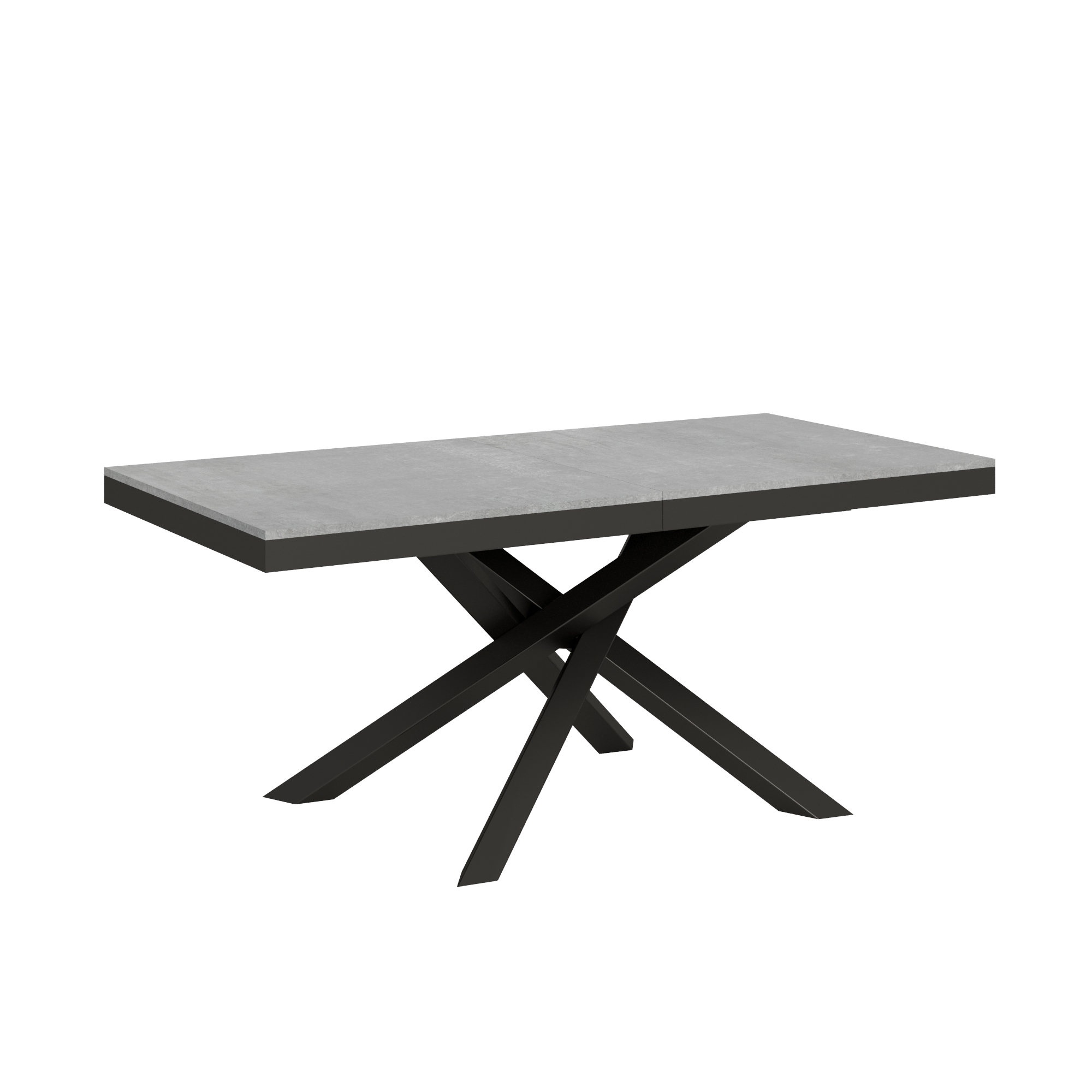 Mesa extensible 90x180/284 cm Volantis Evolution Estructura de cemento Antracita - Itamoby