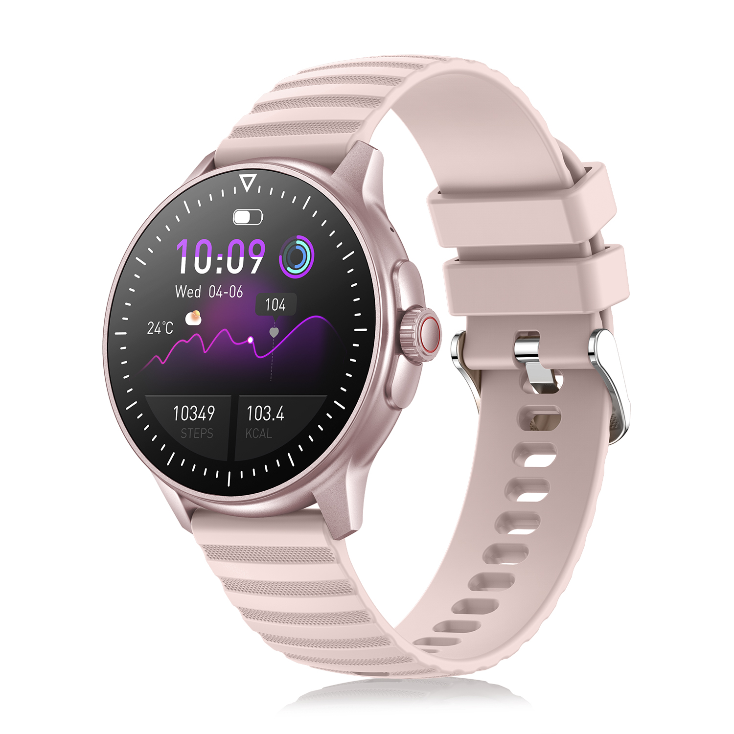 DAM. Smartwatch ZW45 con notificaciones de Apps, llamadas Bluetooth. Medición de tensión y oxígeno en sangre. Corona multifunción. 4,9x1,1x4,7cm