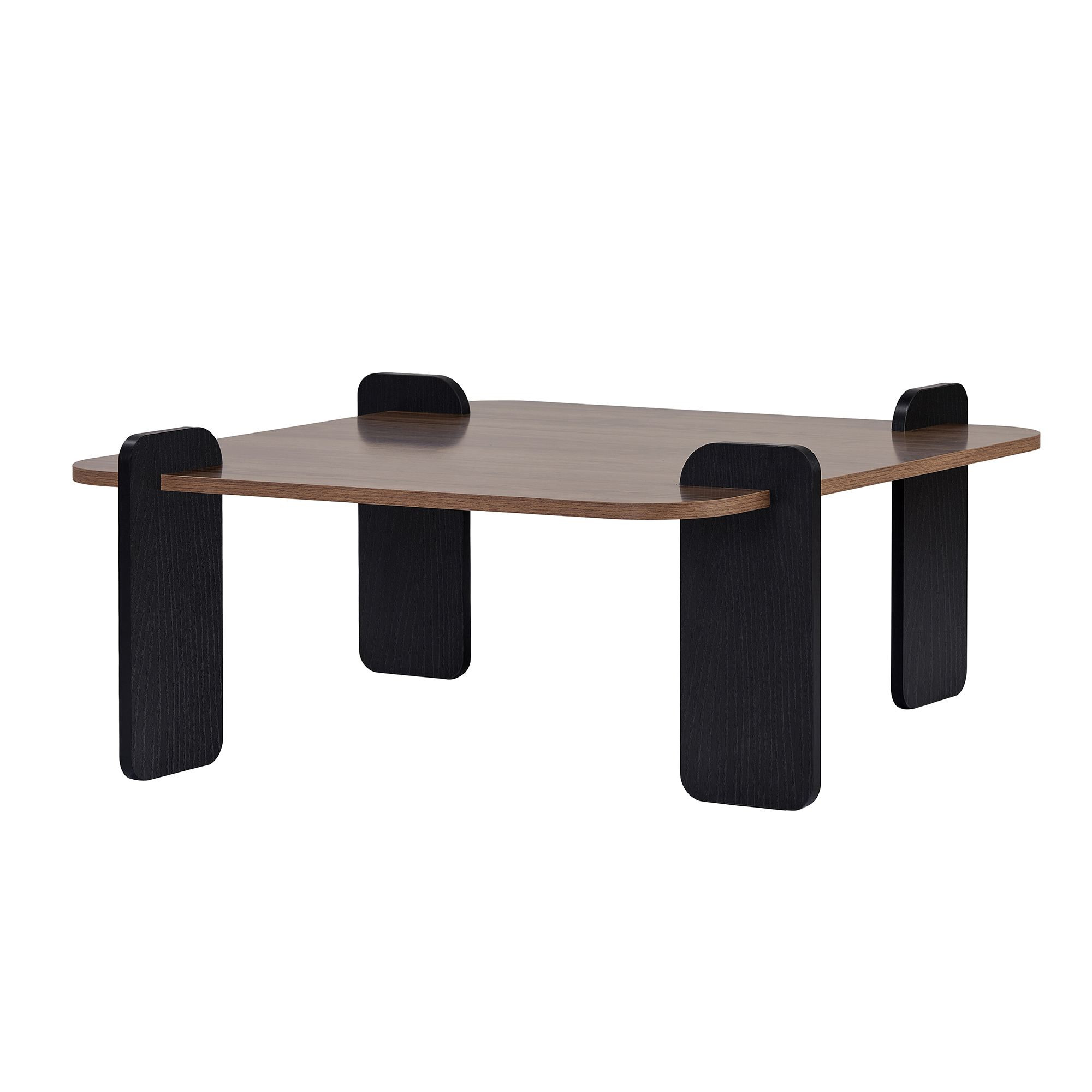 Habitat y Jardin - Mesa baja de madera "Marais" - 90 x 90 x 35 cm - Marrón