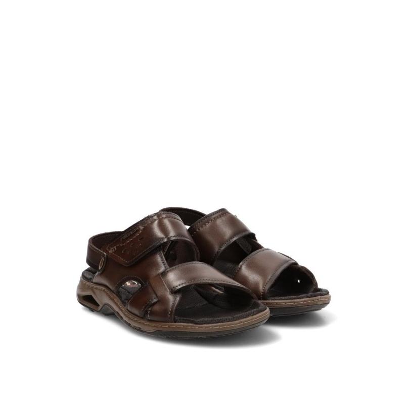 Sandalia Pegada - Hombre - Suela Plana - Modelo 133234 - Color Cuero