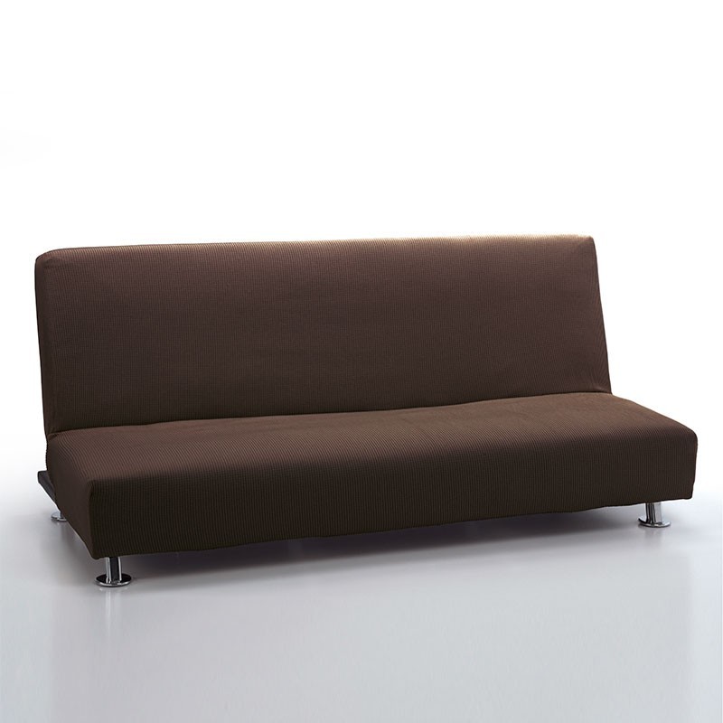MAXIFUNDAS FUNDAS DE SOFA & CHAISE LONGUE | Modelo Strada | Funda Sofá Cama Clic-Clac 3 Plazas | Color Marrón