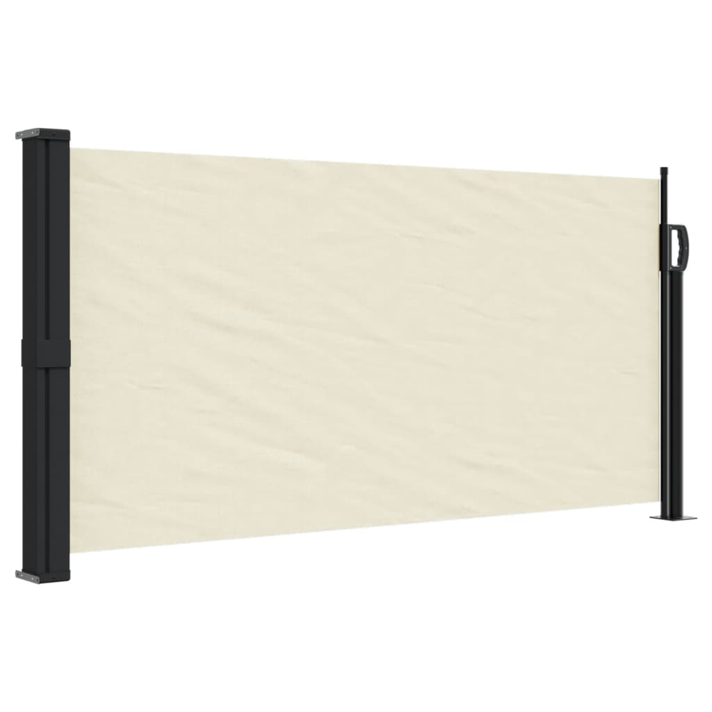 vidaXL Toldo lateral retráctil 100x500 cm Color Negro, Crema, Azul