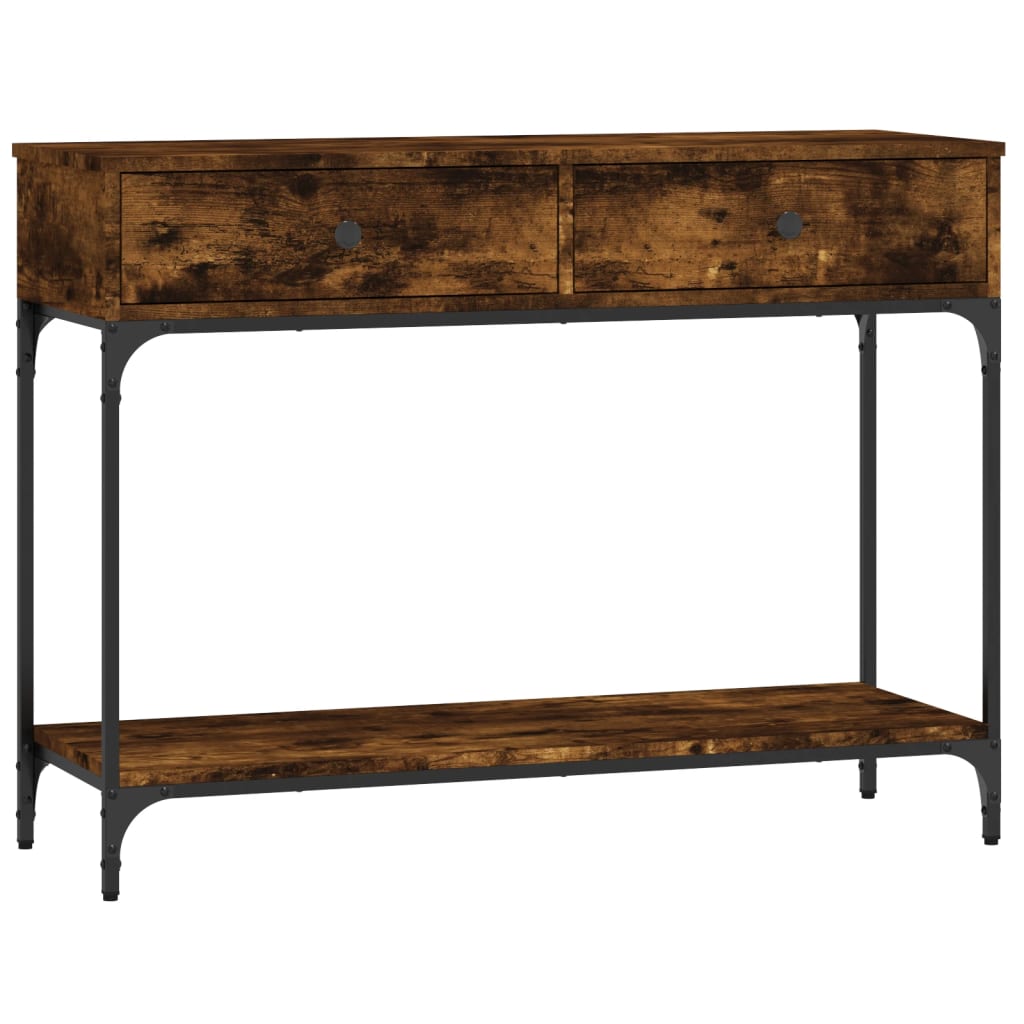 Mesa Consola Vidaxl Madera Ingeniería 100x34,5x75 Cm Negro