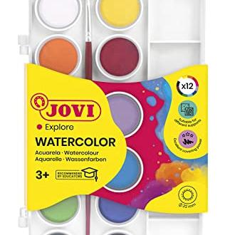 Acuarela jovi 12 colores estuche de plastico