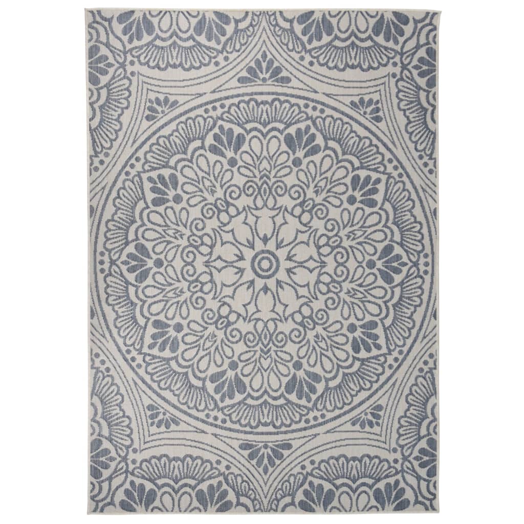 Vidaxl Alfombra de Exterior de Tejido Plano Gris 140x200 Cm