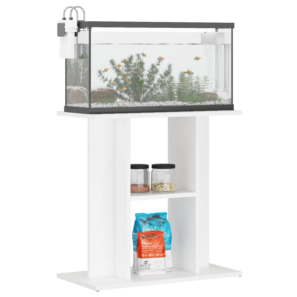 vidaXL Soporte para acuario madera de ingeniería 60x30x60 cm Color Blanco brillante,  Blanco,  Negro y mas