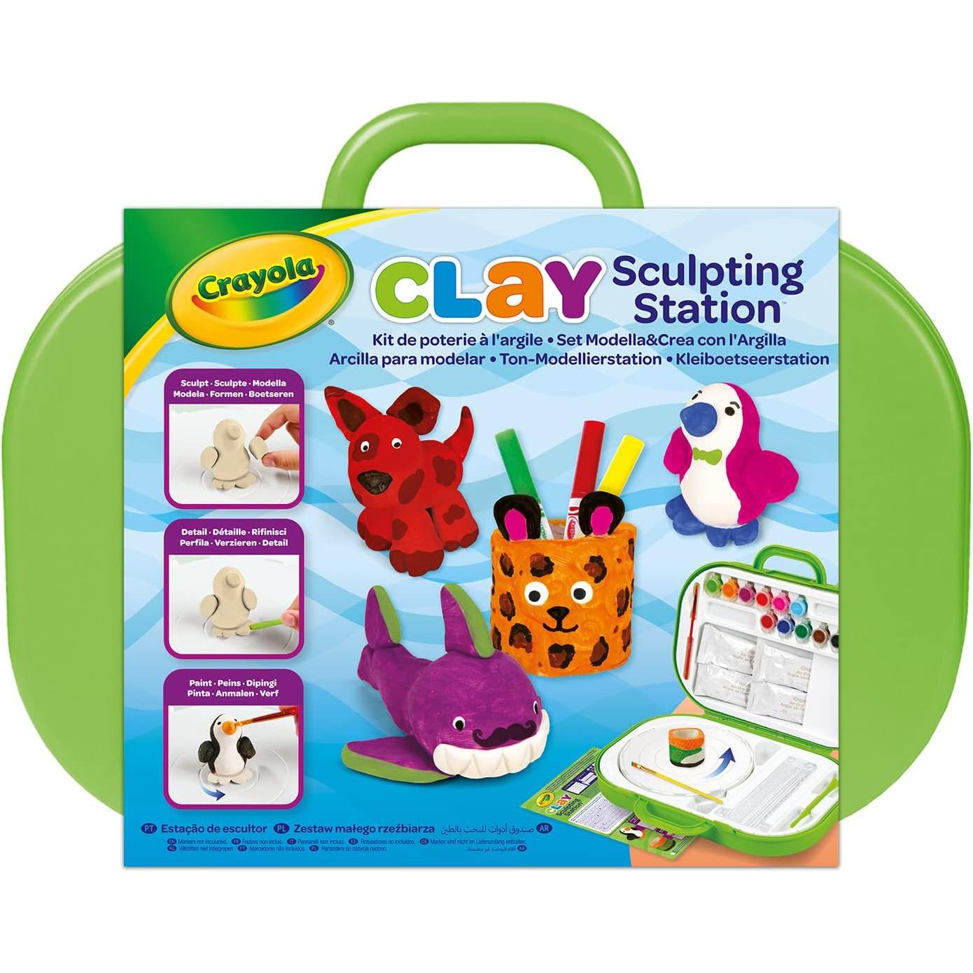 CRAYOLA- CREA & Modela con la Arcilla, Actividad Creativa y Regalo para Niños, a Partir de 6 años, Multicolor (04-2918)