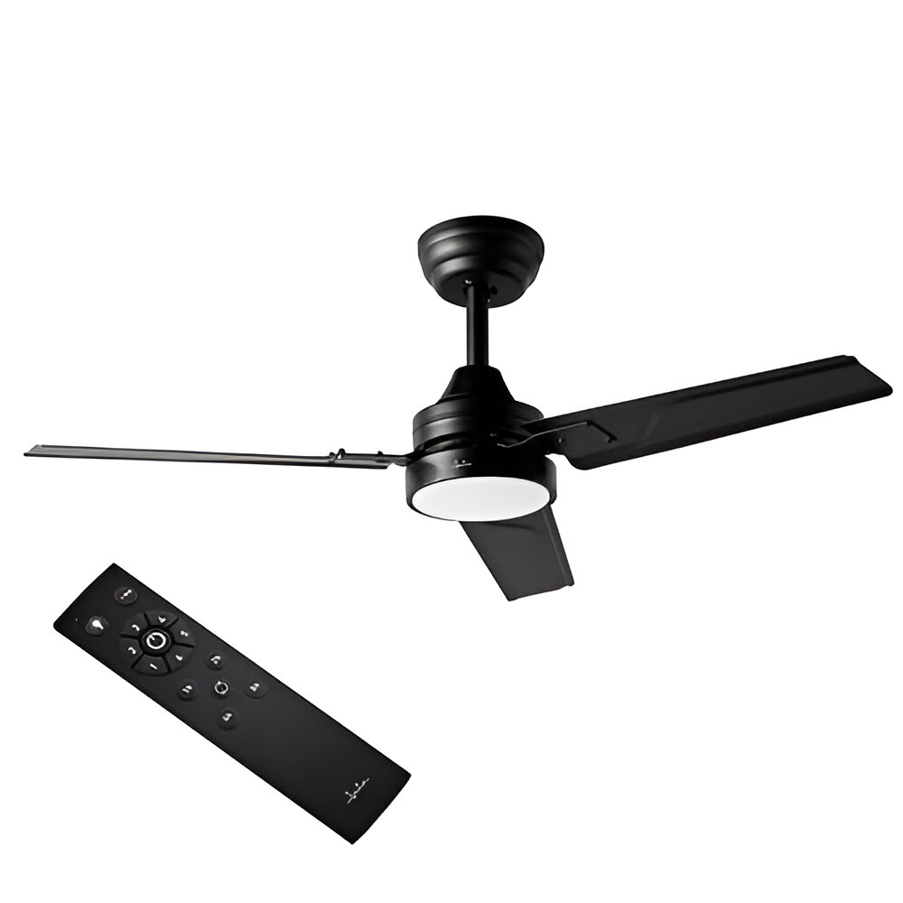 Jata JVTE4234 - Ventilador Techo con Luz y Mando de 106CM, Motor DC, Color Negro