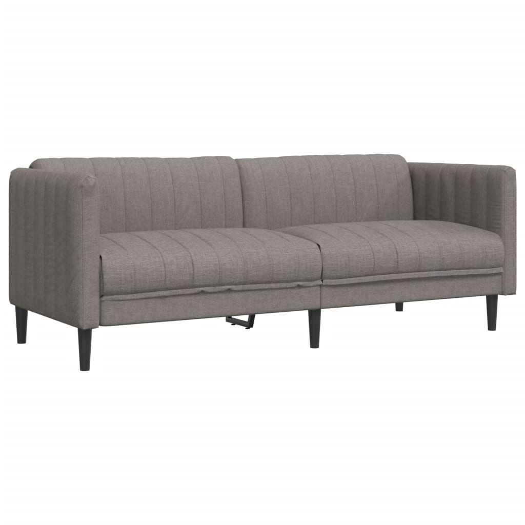 vidaXL Sofá de 3 plazas tela gris taupe