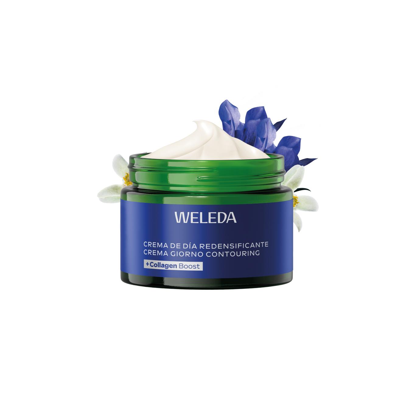 Weleda - Crema Facial de Día, Redensificante, Equilibra e Ilumina, Aumenta el Colágeno de la Piel, Antiedad, 100% Natural, con Genciana Azul y Edelweiss, No Comedogénica, Vegana, Pieles Maduras-40 ml