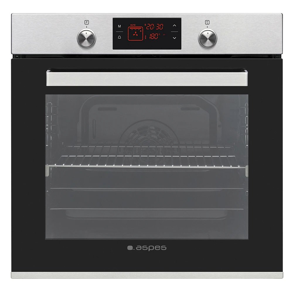 Horno Horno multifunción alto 60 cm con Vapor VapClean (limpieza a vapor) Aspes AHE1300X 59,5cm Inox 78L  | Clase A