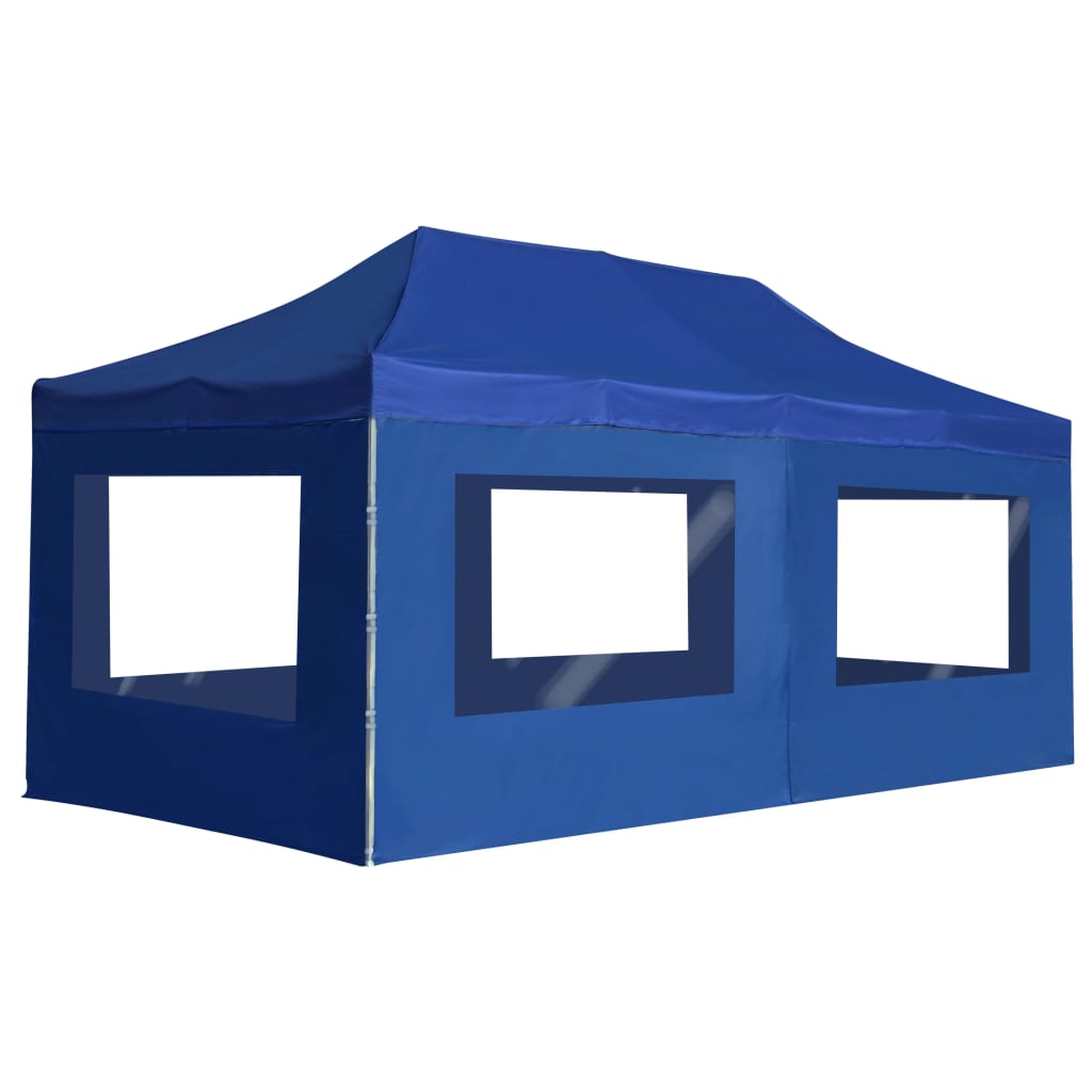 vidaXL Carpa Plegable Profesional con Paredes Aluminio 6x3 m Terraza Casa Color Azul,  Antracita,  Blanco y mas