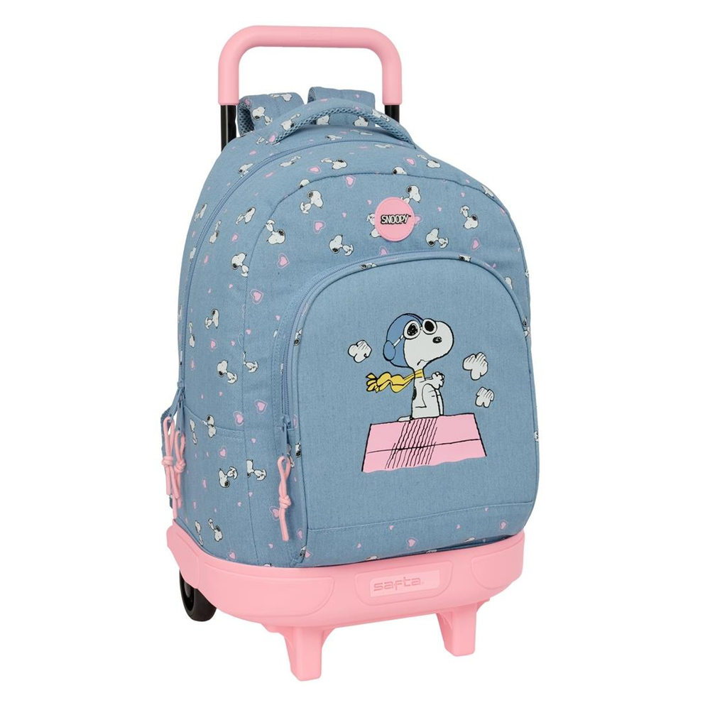 Mochila Gde. C/Ruedas Compact Extraible Snoopy 33X45X22Cm (Safta 612639918)
