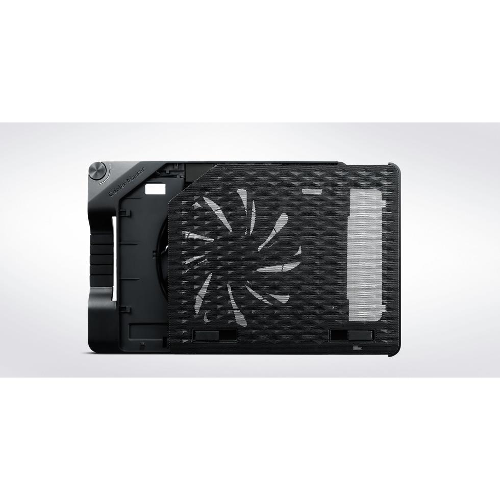 Cooler Master Base de Refrigeración para Laptop Ergonómico - 6 Alturas Ajustables - Ventilador Silencioso - Base Malla Metal