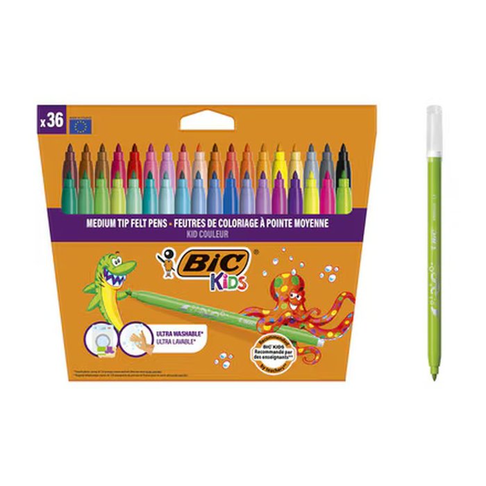 BIC ROTULADOR BIC KIDS 36 COLORES SURTIDOS BIC KID