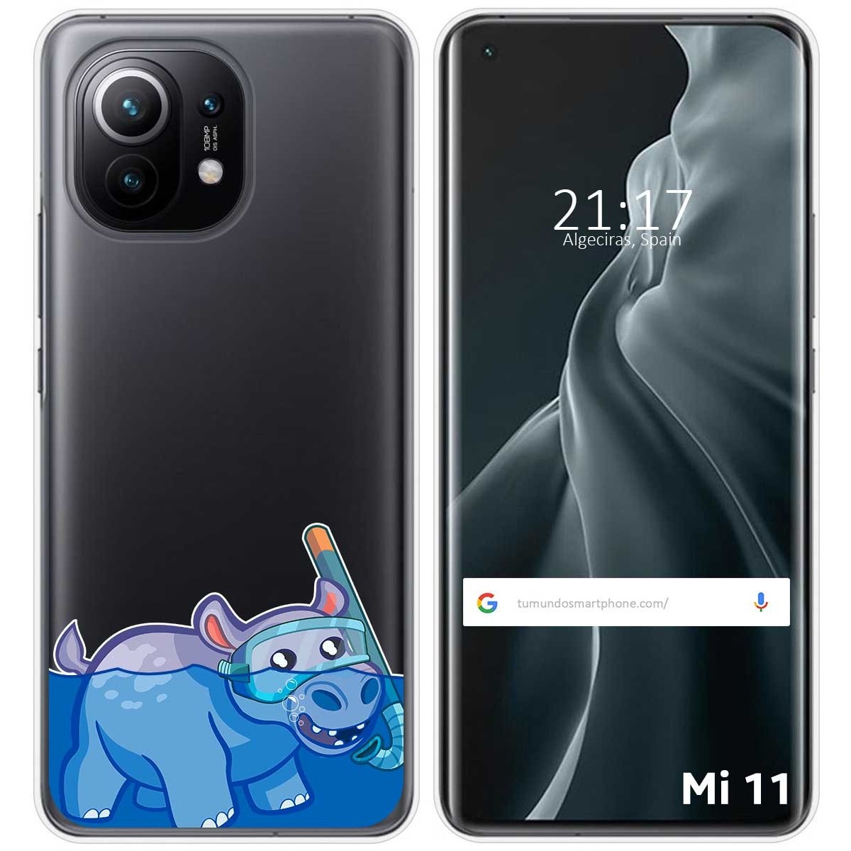 Tumundosmartphone Funda Gel Transparente para Xiaomi Mi 11 5G diseño Hipo Dibujos