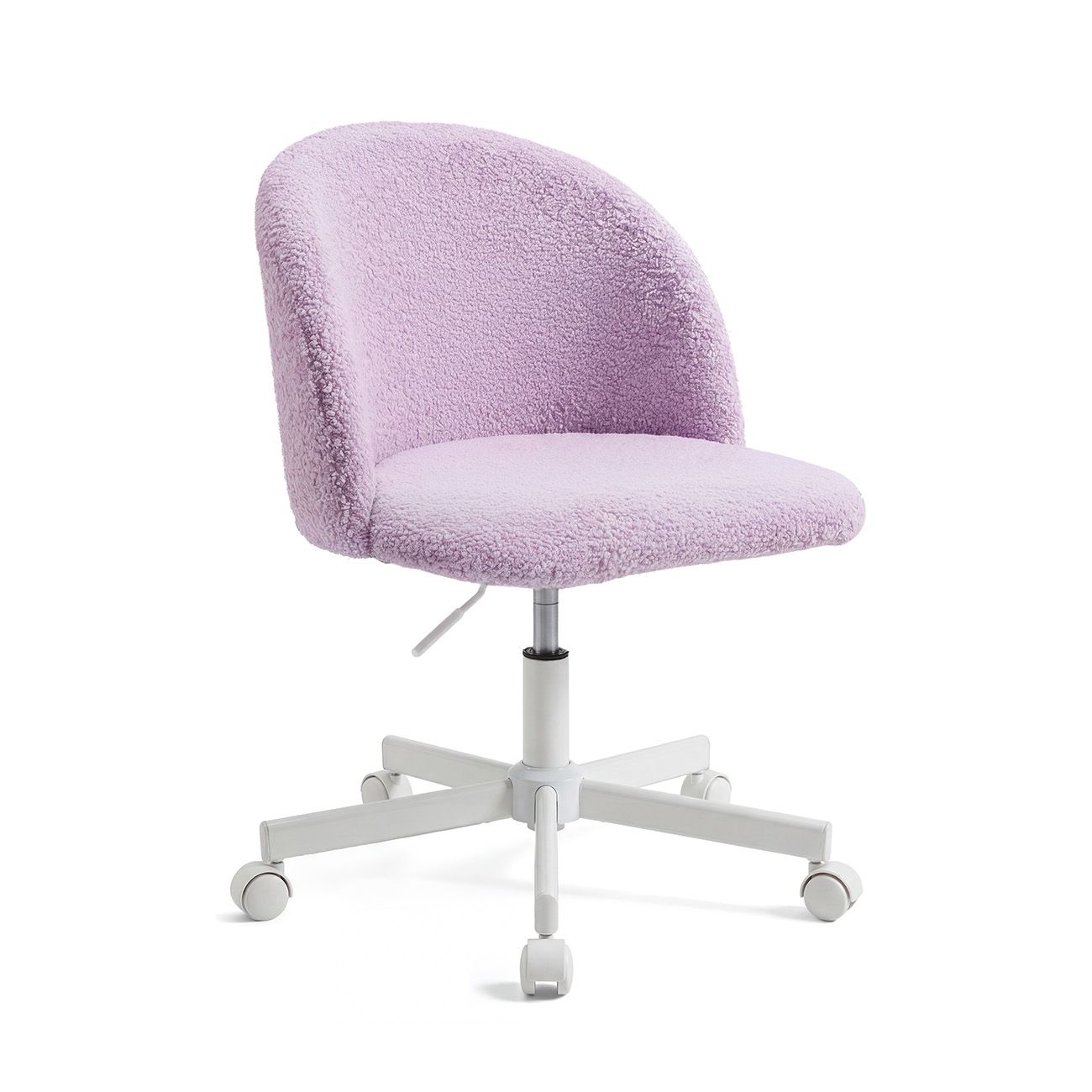 duehome - Silla de escritorio tapizada en borreguito 76-89,5 cm Candy