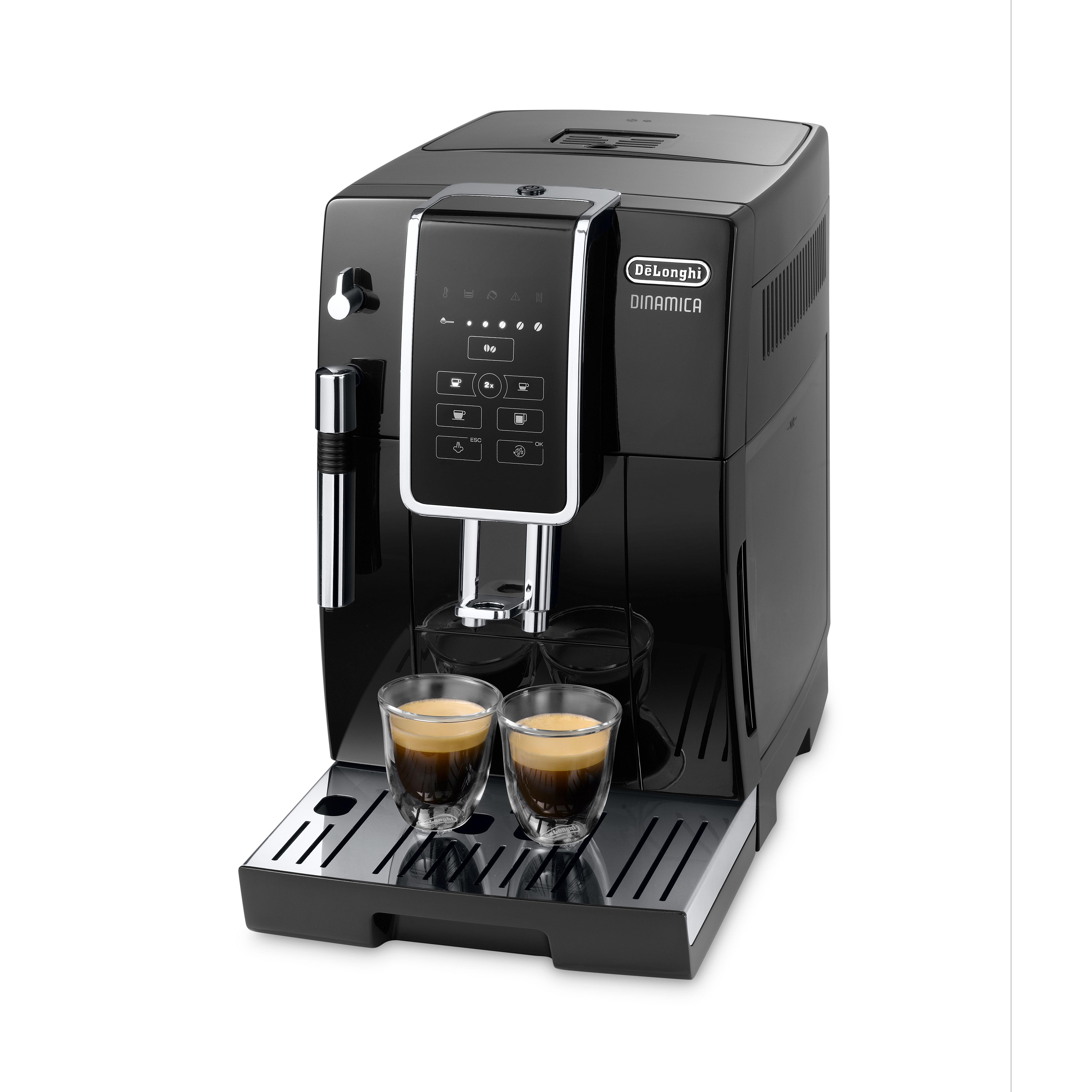 De'Longhi Cafetera Superautomática Dinamica Basic ECAM350.15.B, Molinillo. 1450 W, 2 tazas, 15 bares de presión. Negro