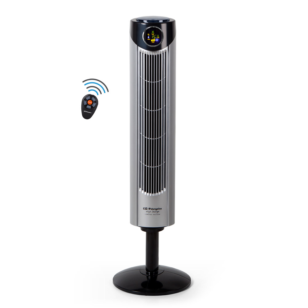 Orbegozo TWM 1015 - Ventilador de torre, 3 velocidades de ventilacion. Potencia 45W. Gris.