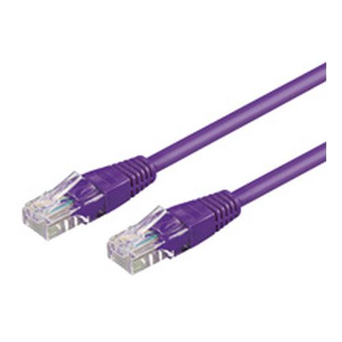 Goobay 1m 2xRJ-45 Cable Violeta - Cable de red (1 m, RJ-45, RJ-45, Violeta)