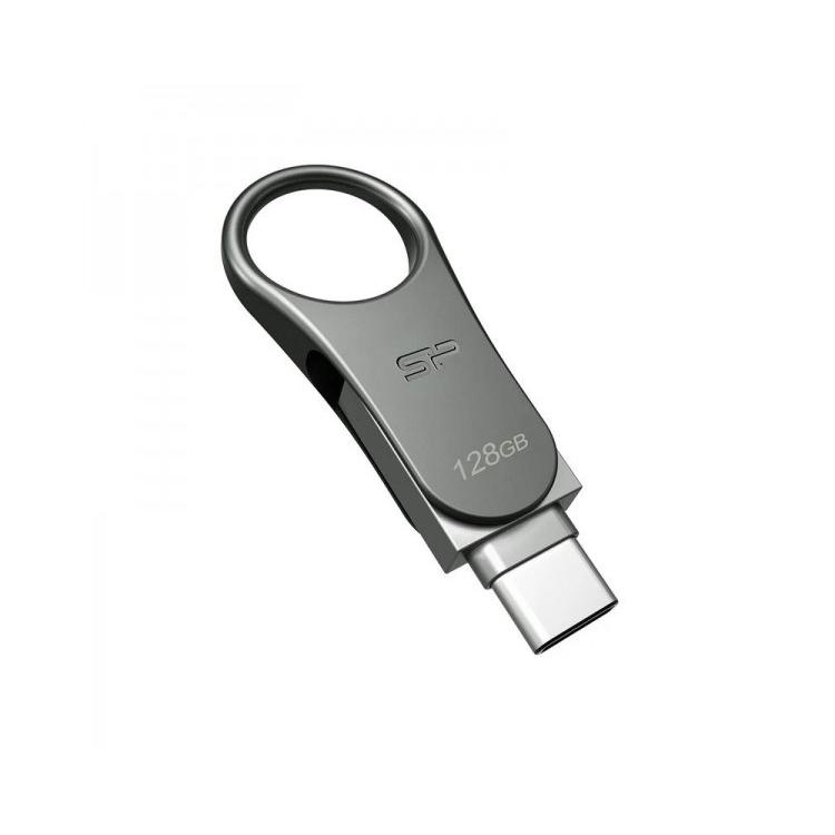 SP Lapiz USB C80 USB-C 3.2 128GB Dual Metalico