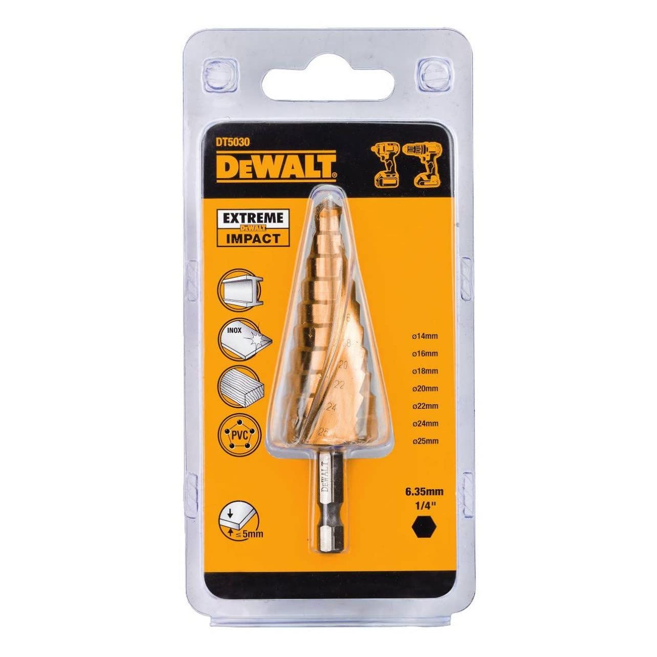 Dewalt wiertło stopniowe 14-25mm