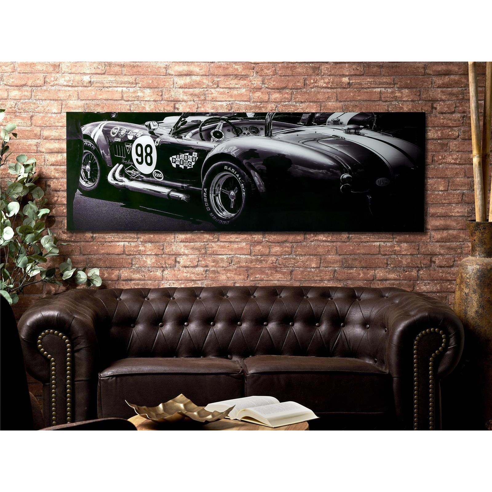Cuadro cristal impr. coche clasico shelby cobra 150x50 cms. 150x1x50 cms. El mejor complemento para tu hogar.