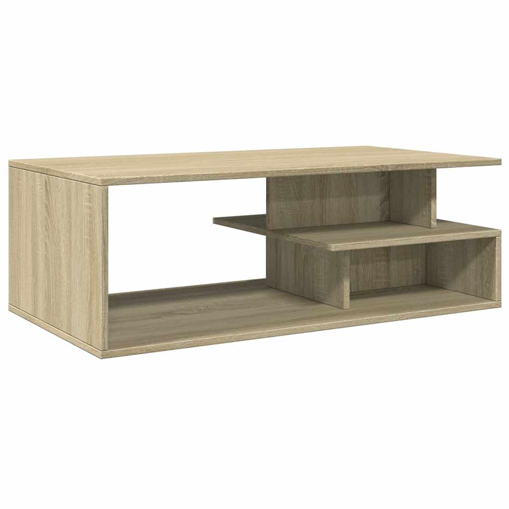 vidaXL Mesa de centro madera de ingeniería roble Sonoma 102x55x35 cm
